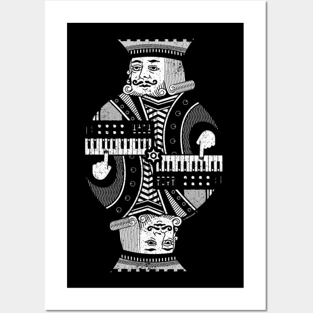 Synthesizer Player King Musician Wall Art by Mewzeek_T